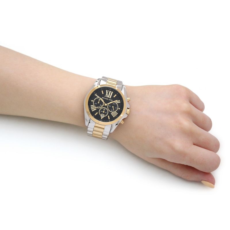 Ladies' Bradshaw Chronograph Watch (Silver/Gold) | Michael Kors | Luby 