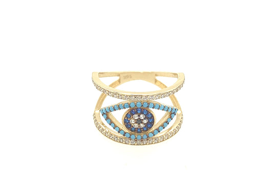 14K Gold Evil Eye Blue | Luby Gold Collection | Luby 