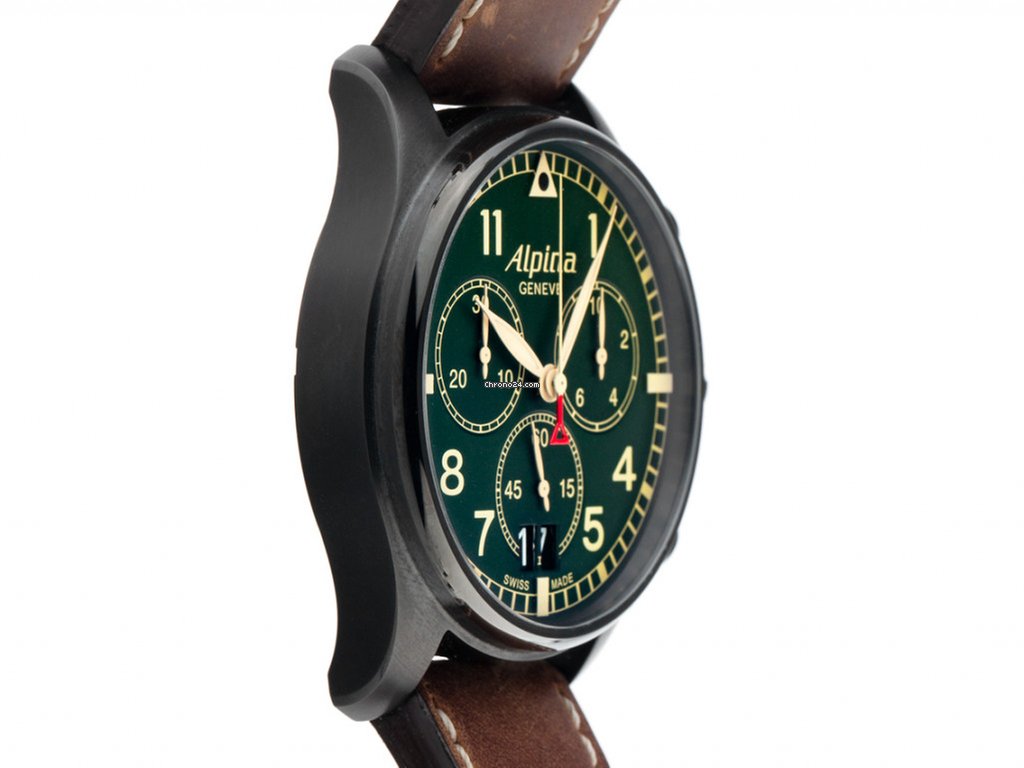 Startimer Pilot Chronograph Big Date (Green) | Alpina | Luby 
