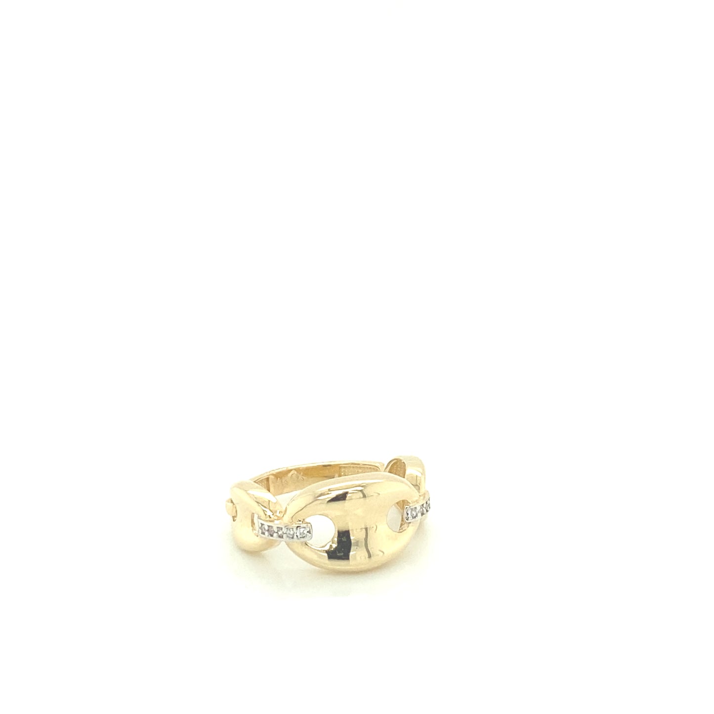 14K GC Puff Ring Zirconia | Luby Gold Collection | Luby 