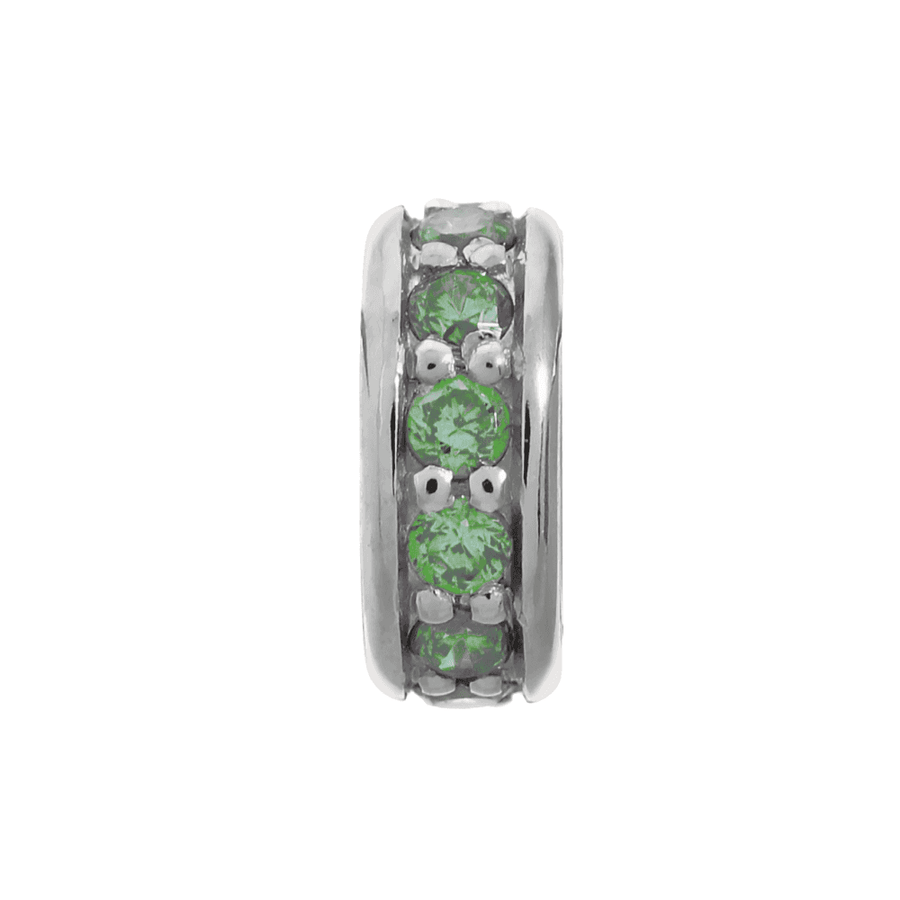 Encanto de punto de ensueño esmeralda (plata/verde)