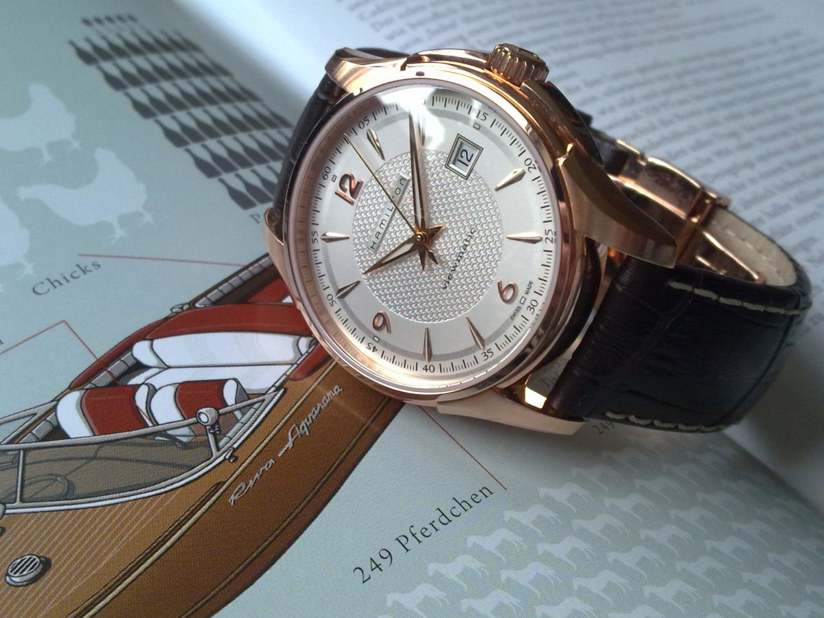 Jazzmaster Automatic Viewmatic (Rose-Gold/White) | Hamilton | Luby 