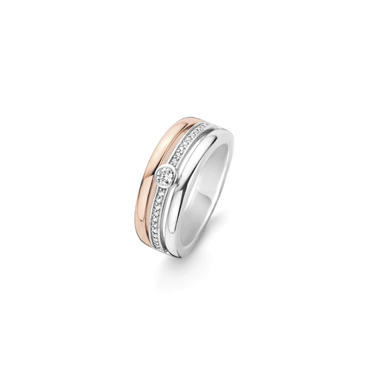 Three Band Two-Toned Ring | Ti Sento Milano | Luby 