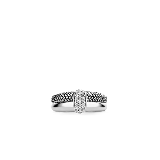 White Zirconia Pave Ring | Ti Sento Milano | Luby 