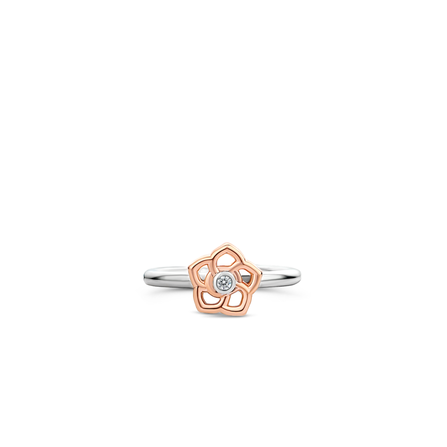 DELICATE ROSE GOLD FLOWER RING | Ti Sento Milano | Luby 