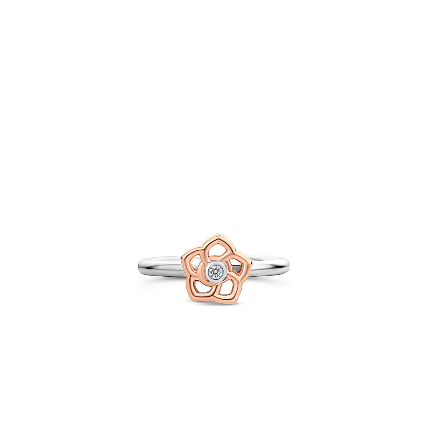 DELICATE ROSE GOLD FLOWER RING | Ti Sento Milano | Luby 