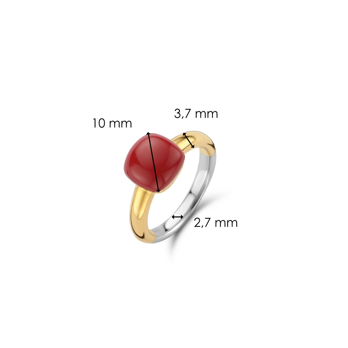 Elegant Coral Ring | Ti Sento Milano | Luby 