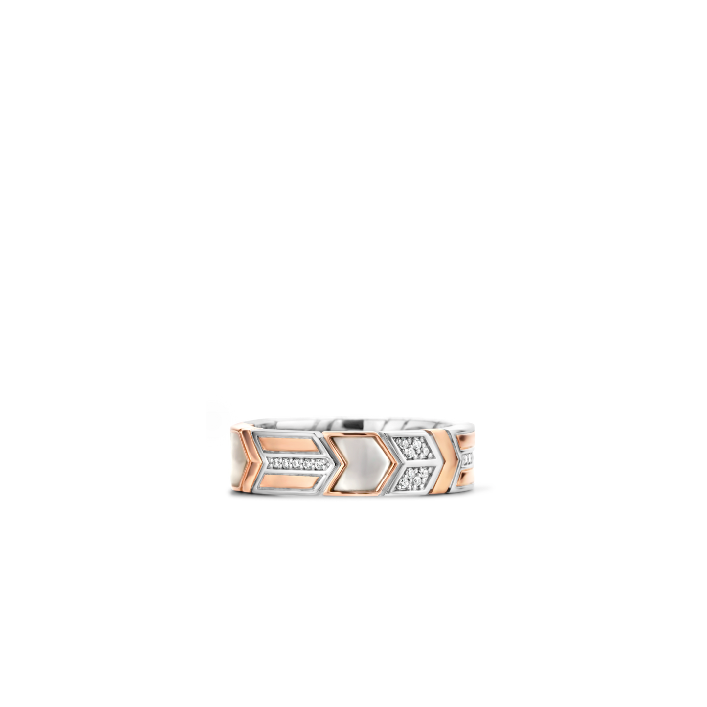 ICONIC PATTERN ROSE & MOTHER OF PEARL RING | Ti Sento Milano | Luby 