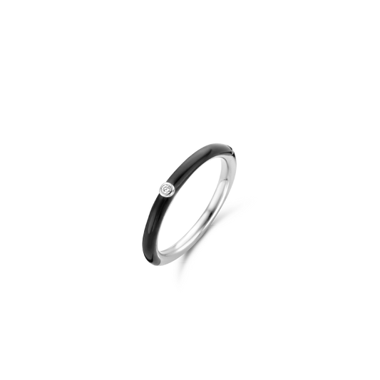 Ti Sento Black Enamel Ring | Ti Sento Milano | Luby 