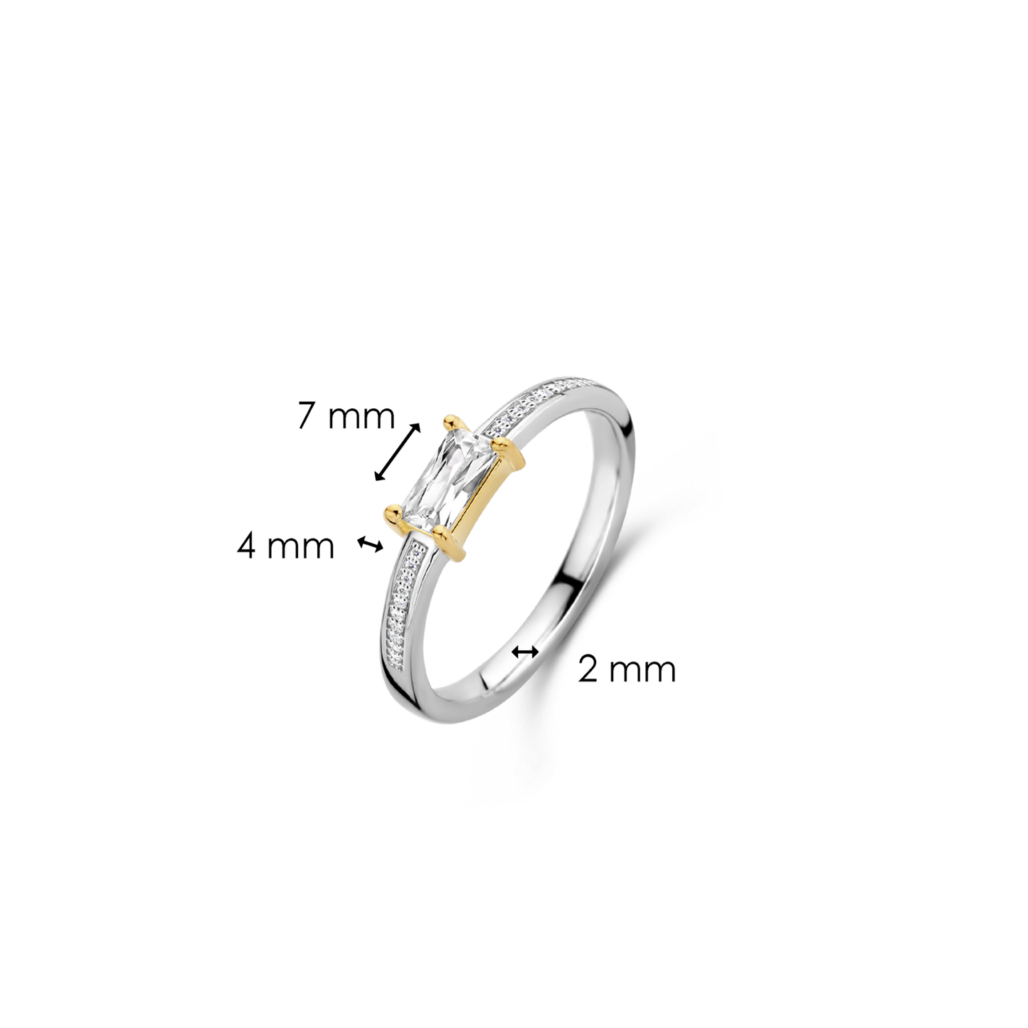 Verguld Ring With Zirconia Mix & Match | Ti Sento Milano | Luby 