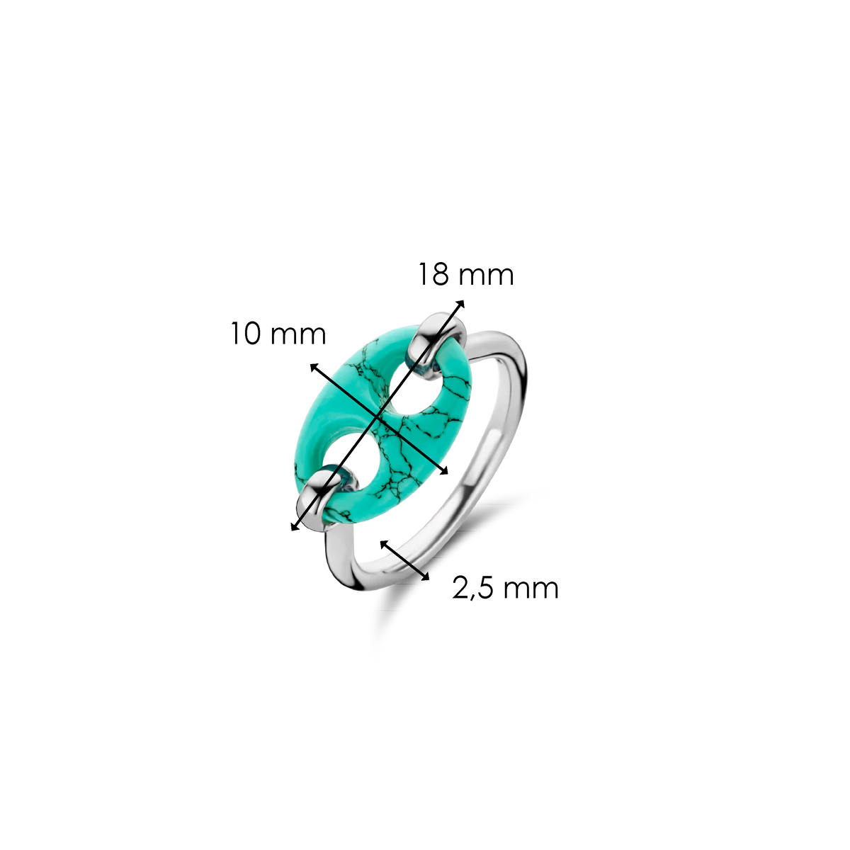 Turquoise Coffee Bean Shape Ring | Ti Sento Milano | Luby 