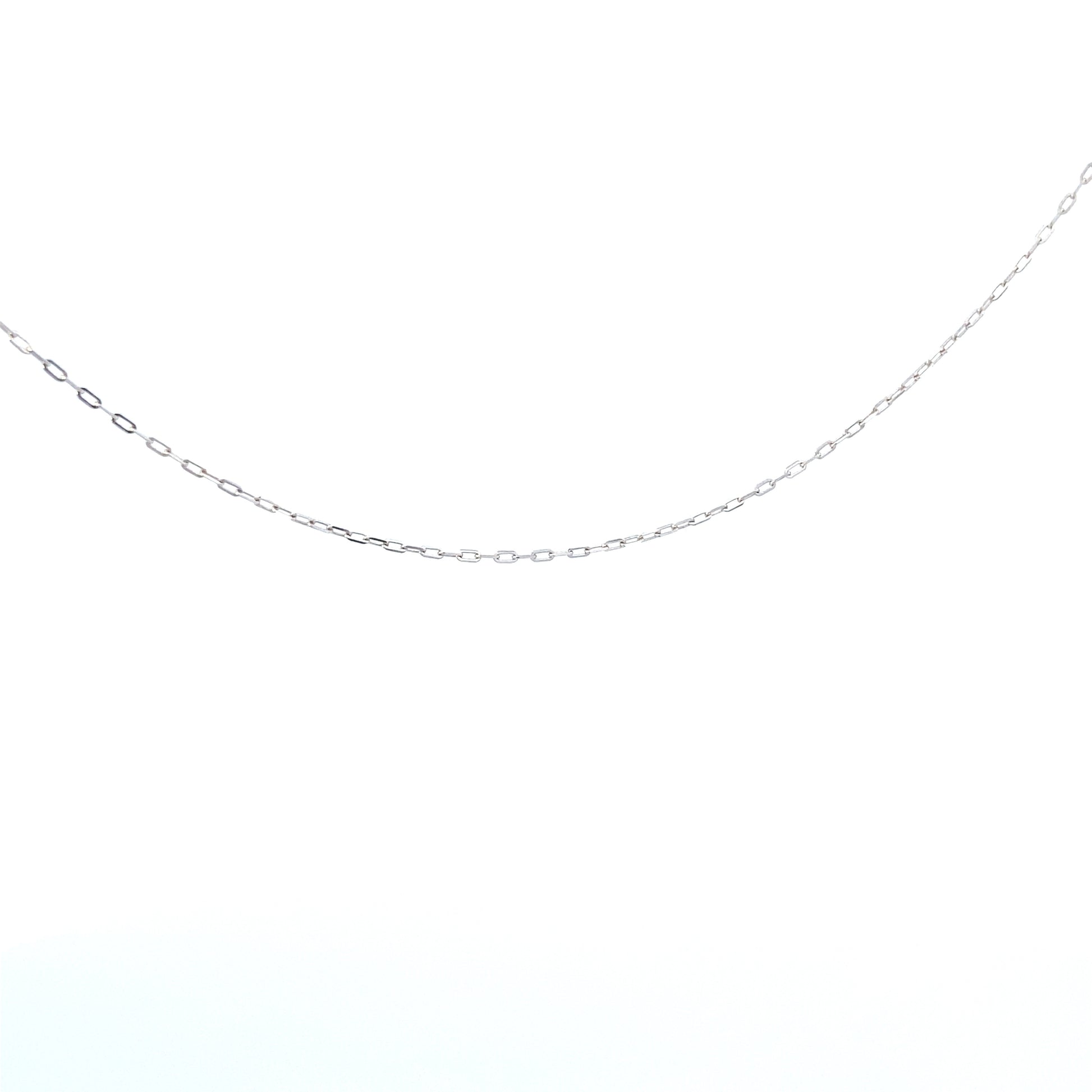 14K White Gold Paper Clip Necklace | Luby Gold Collection | Luby 