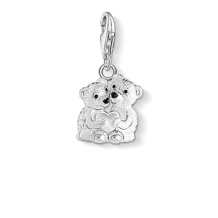Dije de pareja de osos (plata)
