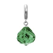 Emerald Love Drop Charm (Silver/Green) | Endless Jewelry | Luby 