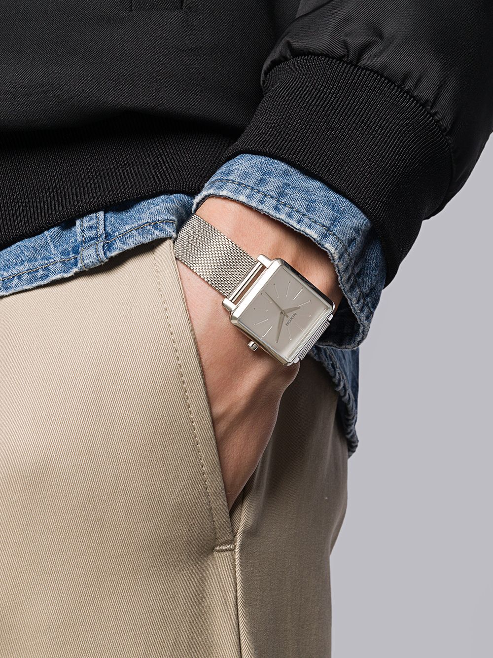 K SQUARED MILANESE ALL SILVER | Nixon | Luby 