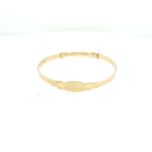 14K Hand Engraving Cuff Baby Bracelet | Luby Gold Collection | Luby 