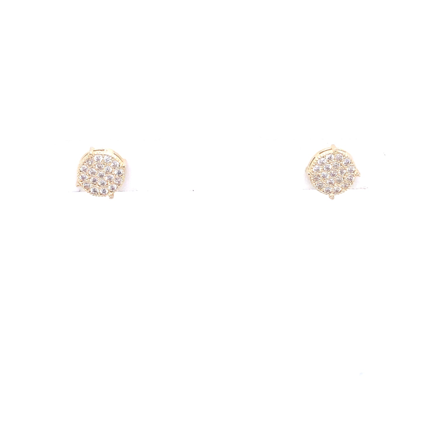 Earrings Stud Circle With Cz | Luby Gold Collection | Luby 