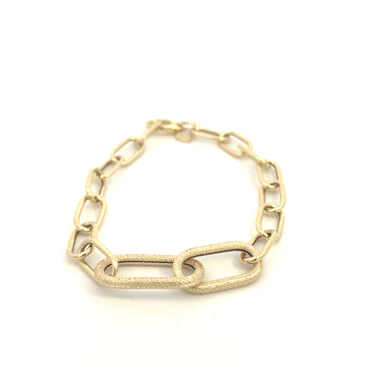 14K Gold Fashion Link Bracelet | Luby Gold Collection | Luby 