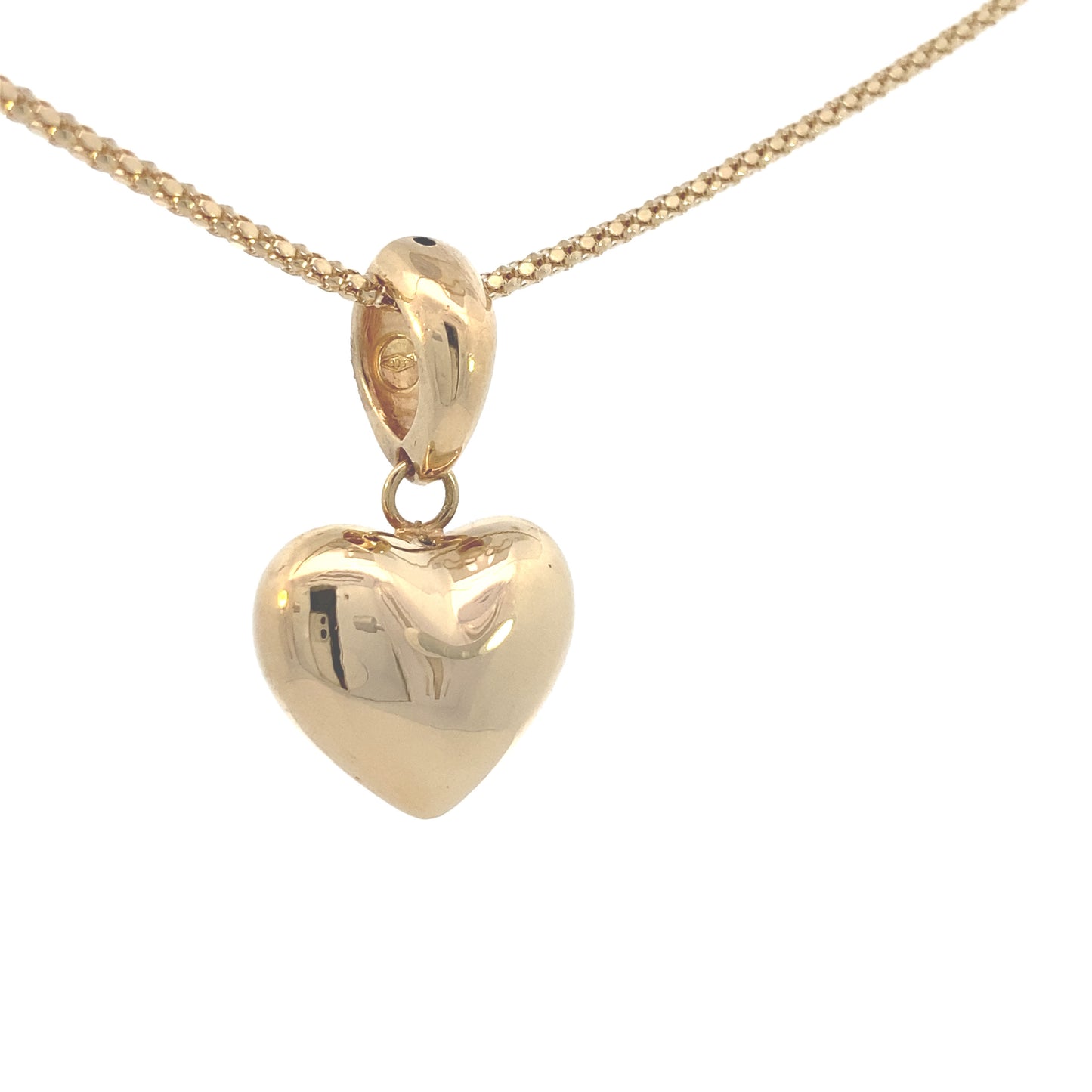14K Gold Puff Medium Heart Pendant | Luby Gold Collection | Luby 