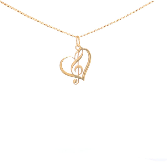 14K Gold Custom Music Heart | Luby Gold Collection | Luby 