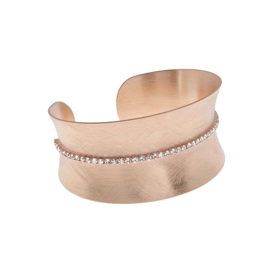 Brazalete ancho cóncavo de bronce de luna nueva