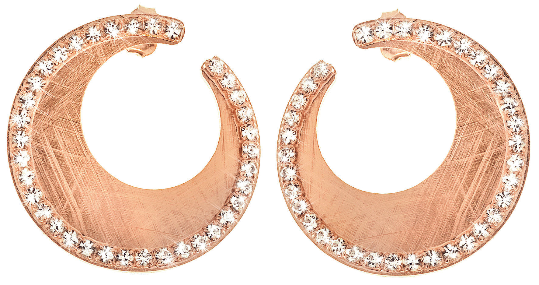 New Moon Curved Swirl Bronze Earrings | Stroili Oro | Luby 