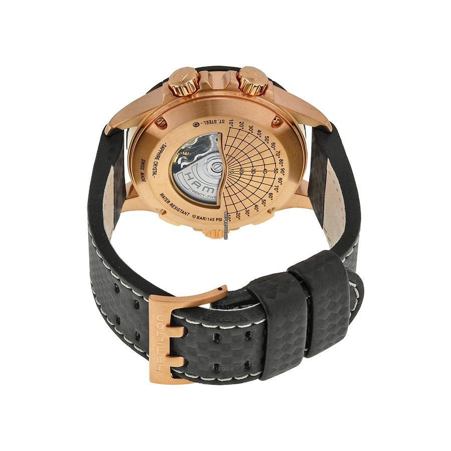 Khaki Aviation X-Wind Automatic Chronometer (Rose-Gold/Black) | Hamilton | Luby 