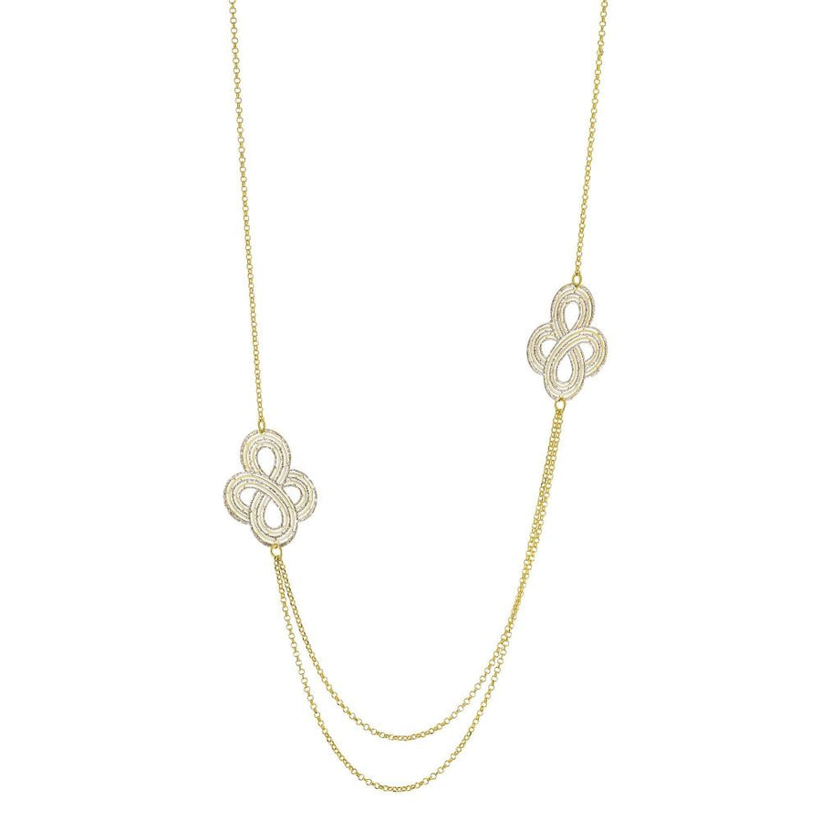 Vanite Glitter Golden Necklace
