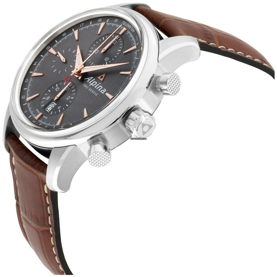 Alpiner Chronograph (Silver-Rose Gold) | Alpina | Luby 
