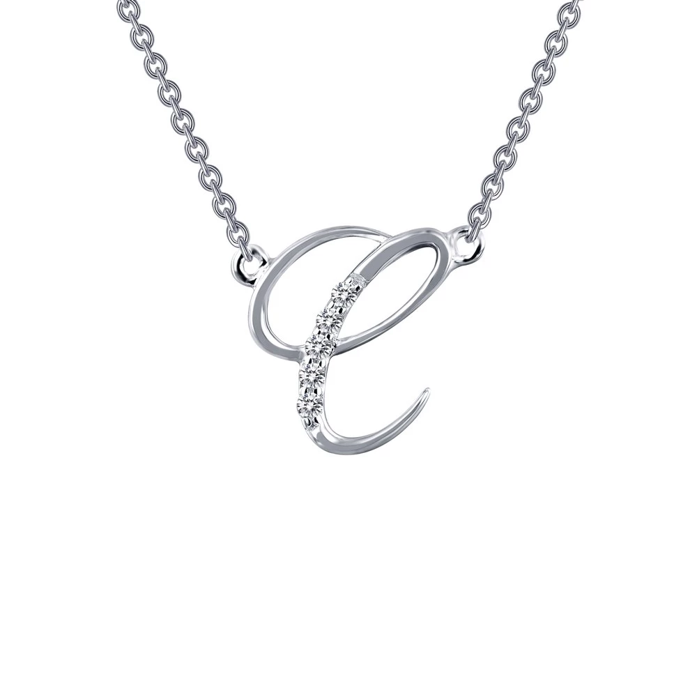 Designer Pave Initial Pendant Necklace | Lafonn | Luby 