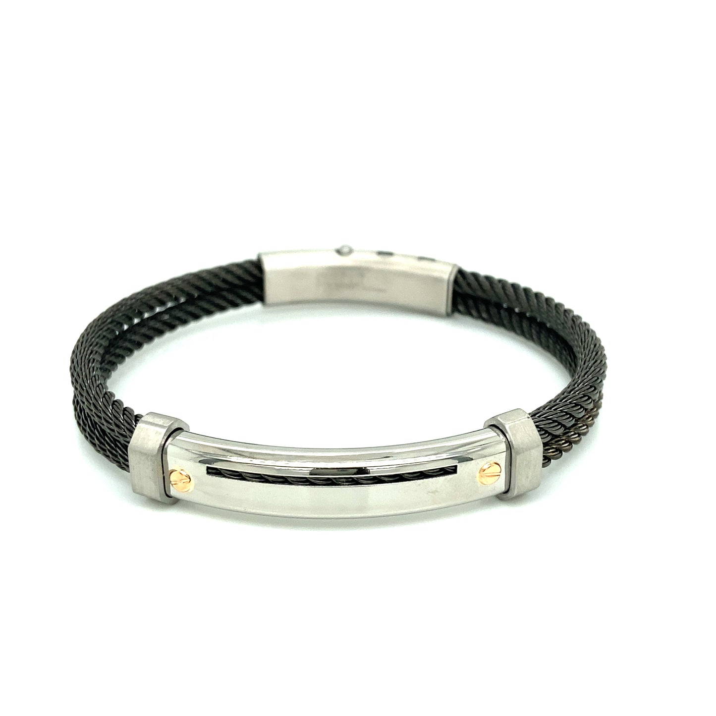 Borsari Stainless Steel Doble Row Bangle | BORSARI | Luby 