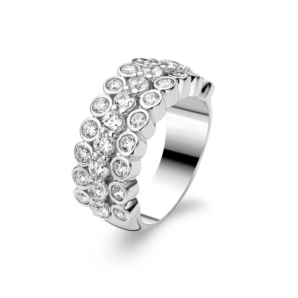 MULTIPLE ZIRCONIA PAVÉ CENTER RING | Ti Sento Milano | Luby 
