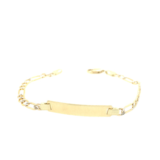 14k Gold Baby Figaro Bracelet | Luby Gold Collection | Luby 