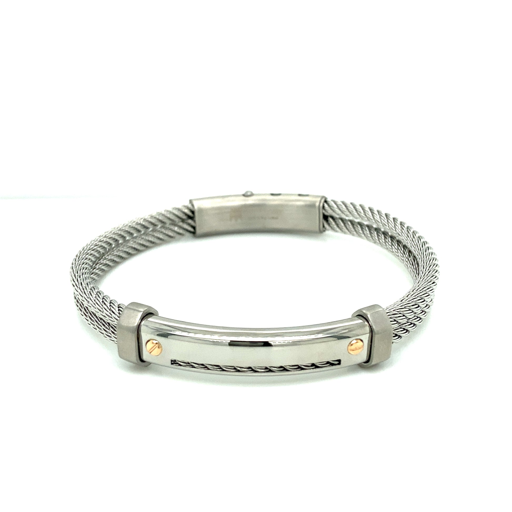 Borsari Stainless Steel Doble Row Bangle | BORSARI | Luby 