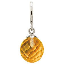 Citrine Love Drop Charm (Silver/Yellow) | Endless Jewelry | Luby 