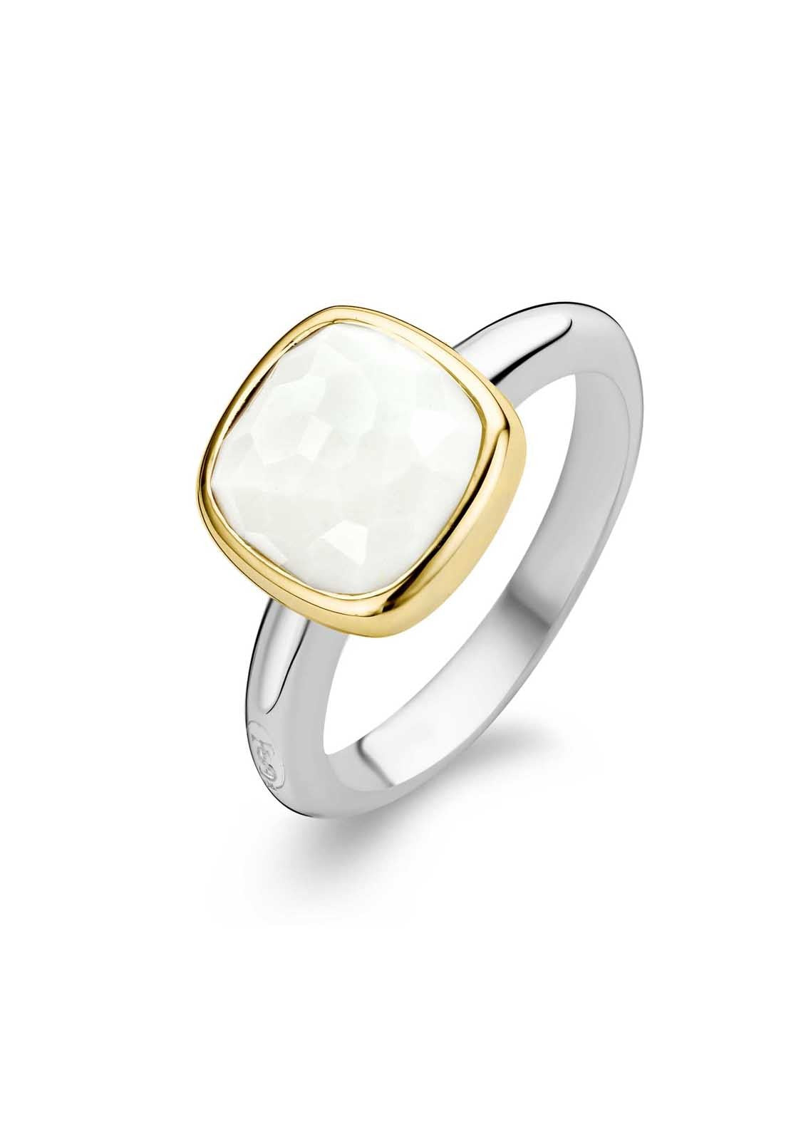 GOLD WHITE RING | Ti Sento Milano | Luby 