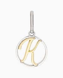 Two-Tone Letter K Charm (Silver/Gold) | Alex and Ani | Luby 