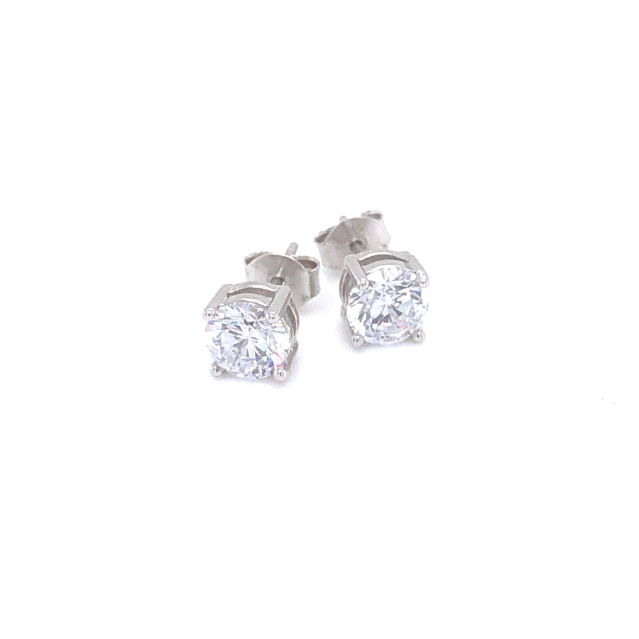 Aretes de Plata Esterlina 925 6MM
