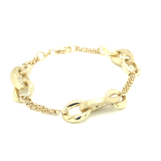 14K Fancy Link Bracelet | Luby Gold Collection | Luby 