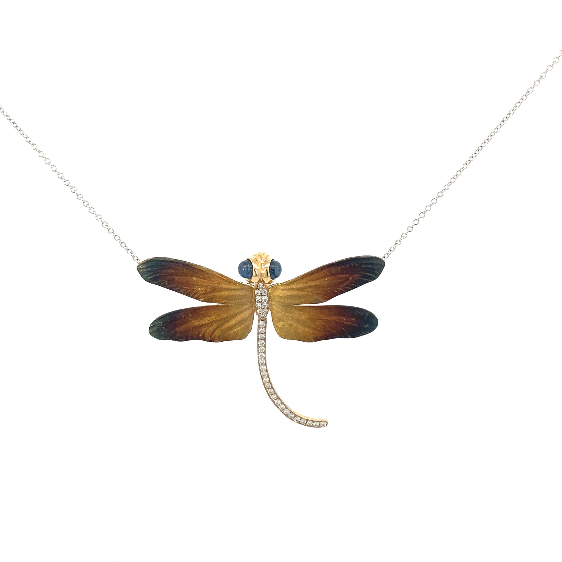 Simon G 18K Dragonfly Necklace with Diamonds | Simon G | Luby 