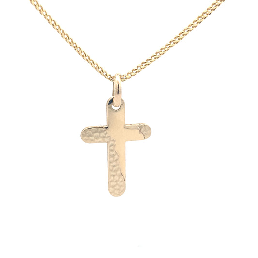 14K Gold Flat Cross Pendant | Luby Gold Collection | Luby 