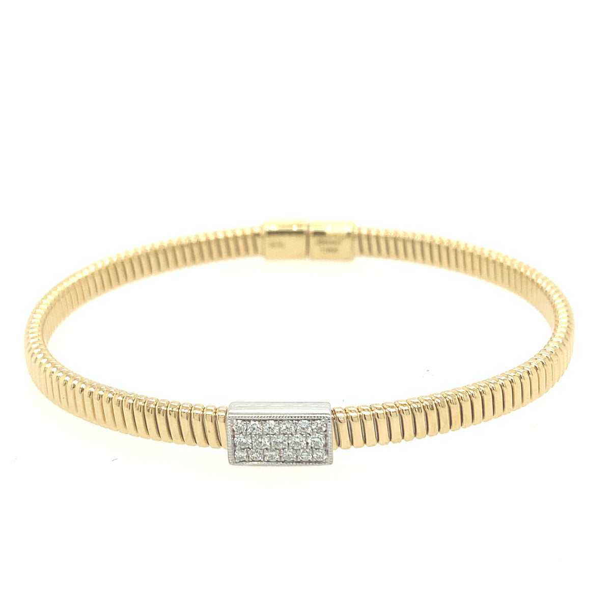 Simon G 18KWG Bangle with Diamond | Simon G | Luby 