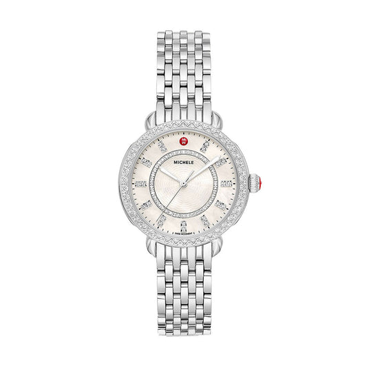 Sidney Classic Stainless Steel Diamond Watch | Michele | Luby 