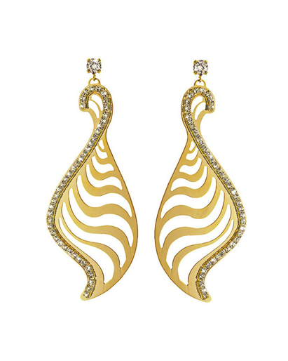 Curved Kalahari Golden Earrings | Stroili Oro | Luby 