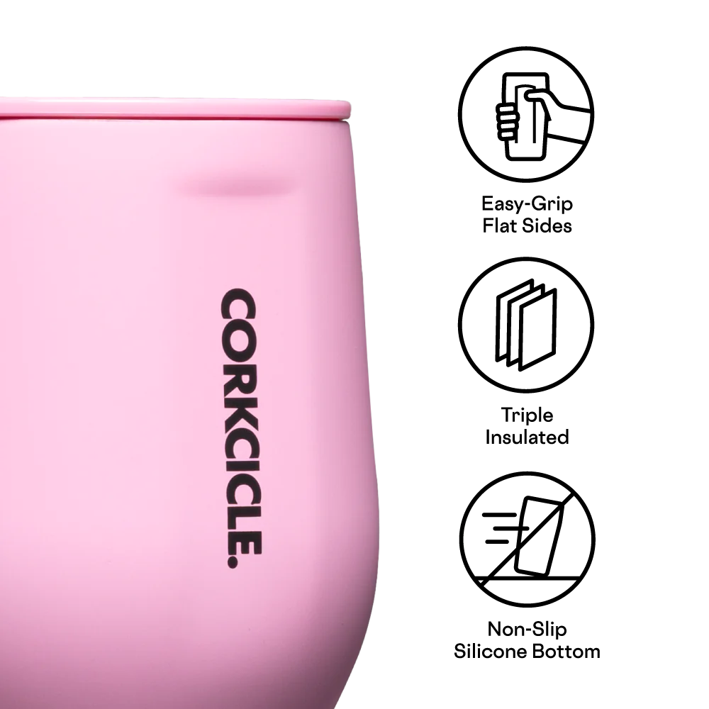 Stemless 12oz Sun-Soaked Pink | Corkcicle | Luby 