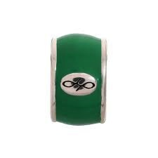 Dije de esmalte verde (plata/verde)