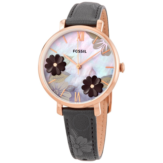 Ladies Jacqueline Watch (Rose-Gold/Black) | Fossil | Luby 