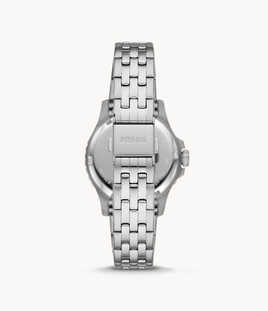 Three Hand Date Women's Watch (Silver/Blue) | Fossil | Luby 
