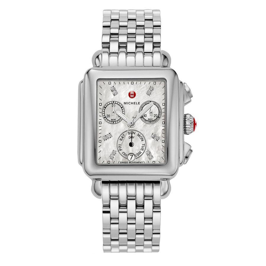 Reloj cronógrafo de diamantes Deco
