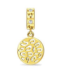 Dije de moneda de leopardo (oro)